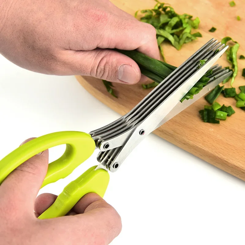 Kitchen Gadgets You Need - Muti-Schichten Küchenschere Edelstahl Gemüseschneider Frühlingszwiebel Kräuter