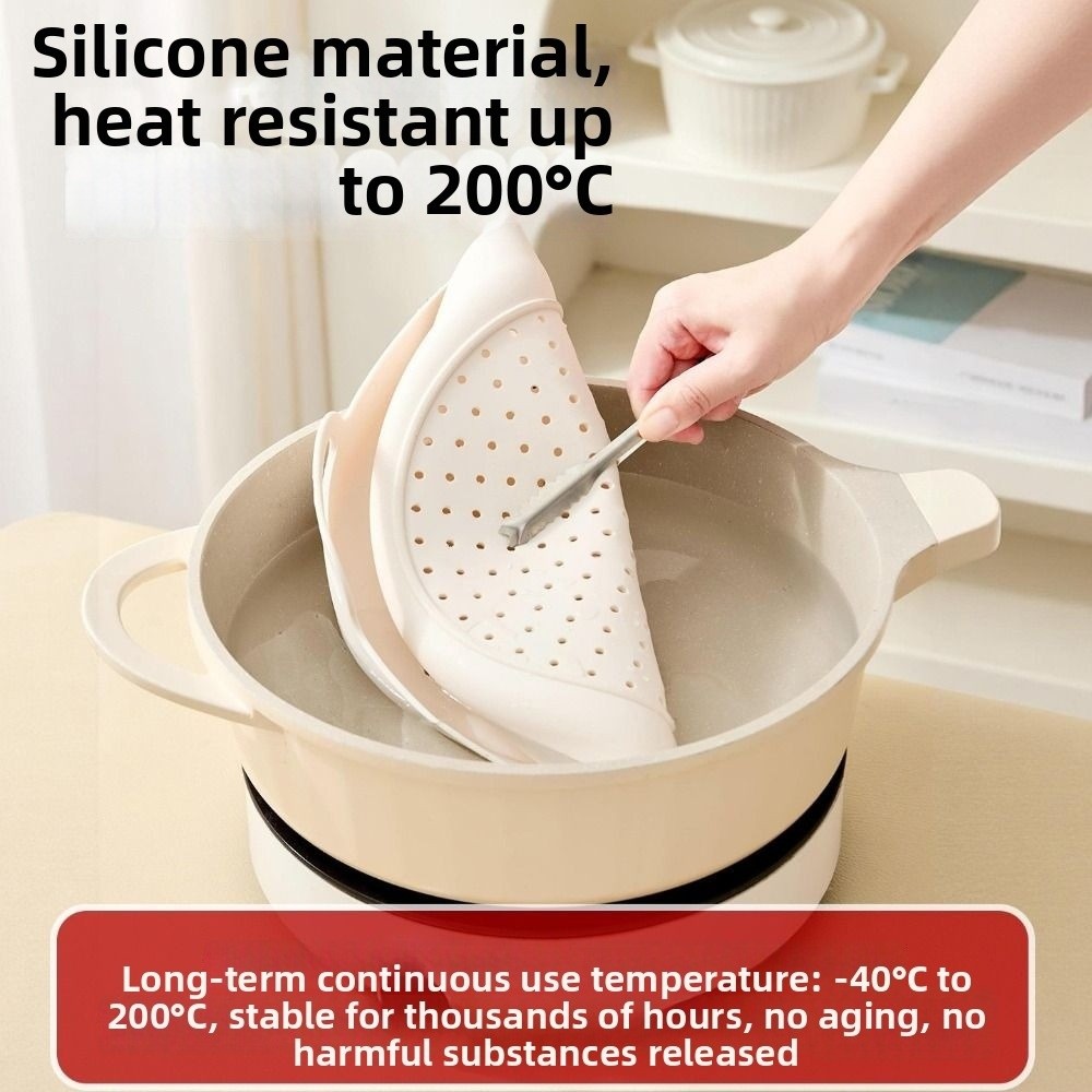 Silicone Steamer Basket - Antihaft-Silikon-Dampfgarkorb Hitzebeständige Ölresistente Dampfgarkissen Leicht zu