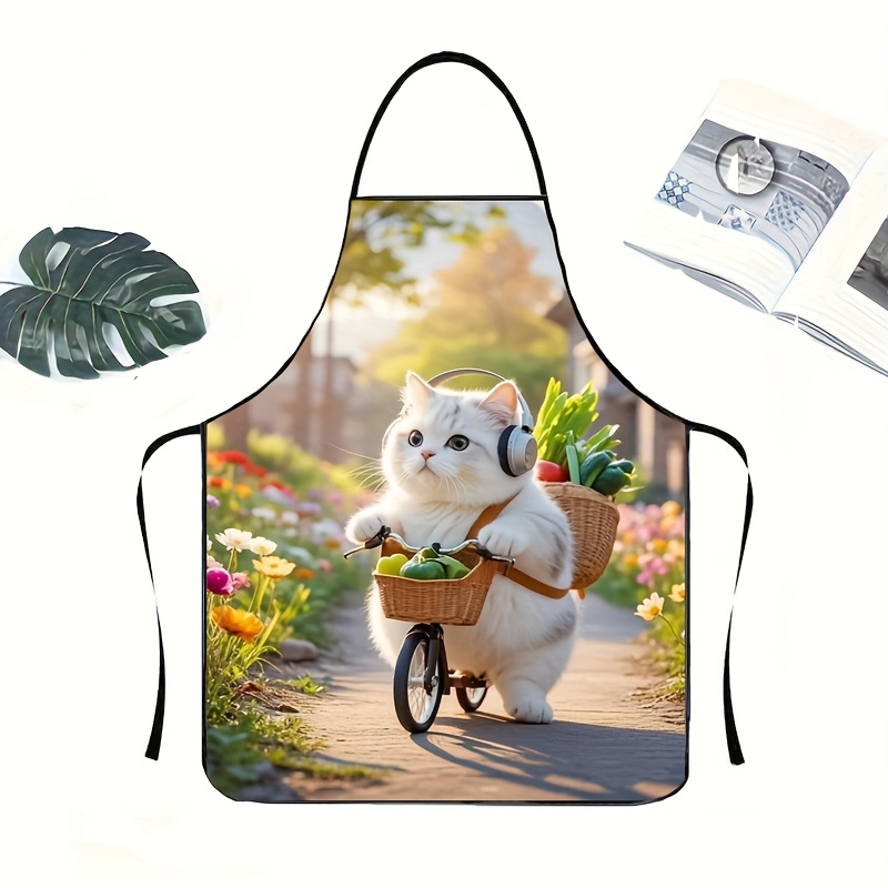Kitchen Gadgets For Women - 1 Stück entzückende Fat Cat Fahrrad-Küchenschürze