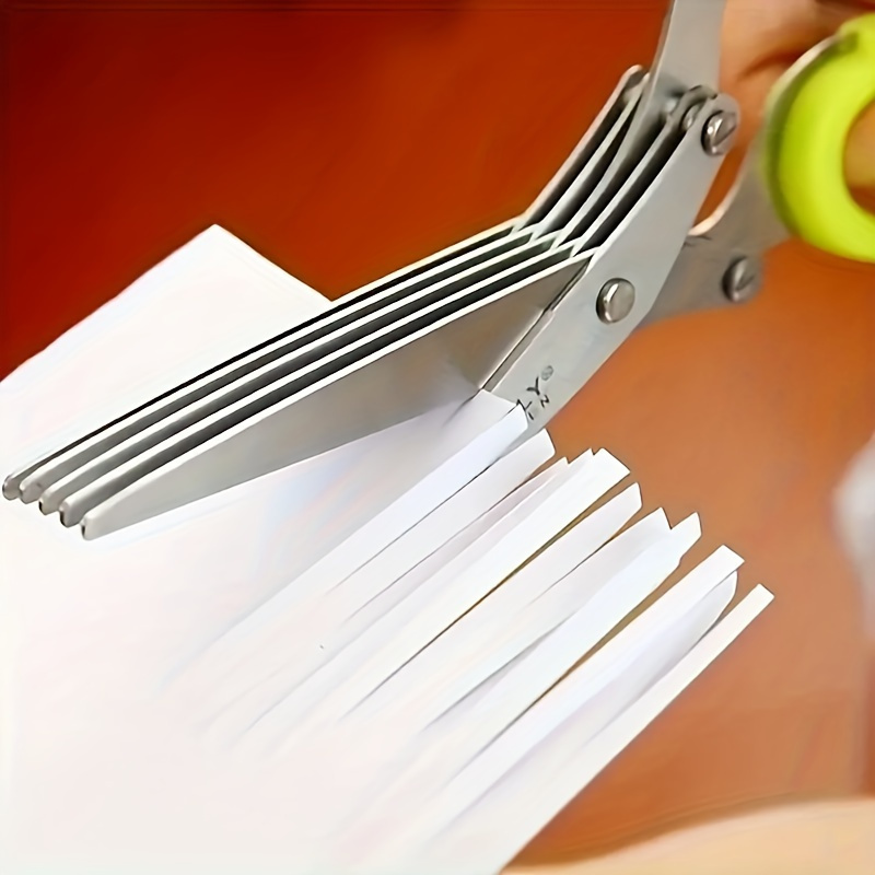 Herb Scissors 5 Blade - 5-Klingen-Aktenzerkleinerungsschere, Mehrschichtige Edelstahlschere für Papier, Kräuter,