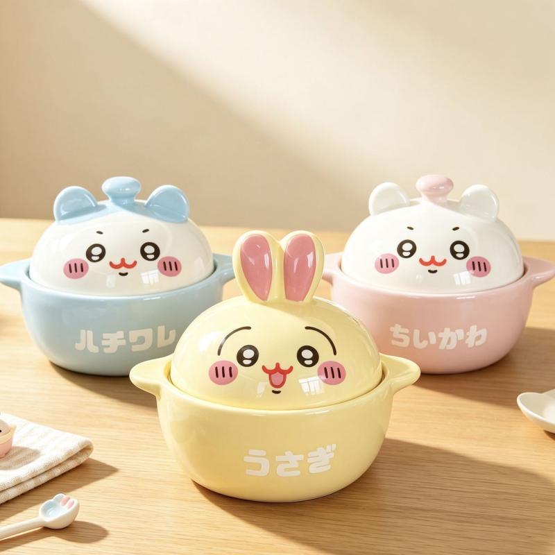 Kitchen Room Gadgets - Chiikawa Hachiware Usagi Niedliche Kawaii-Instant-Nudelschüssel, isolierte