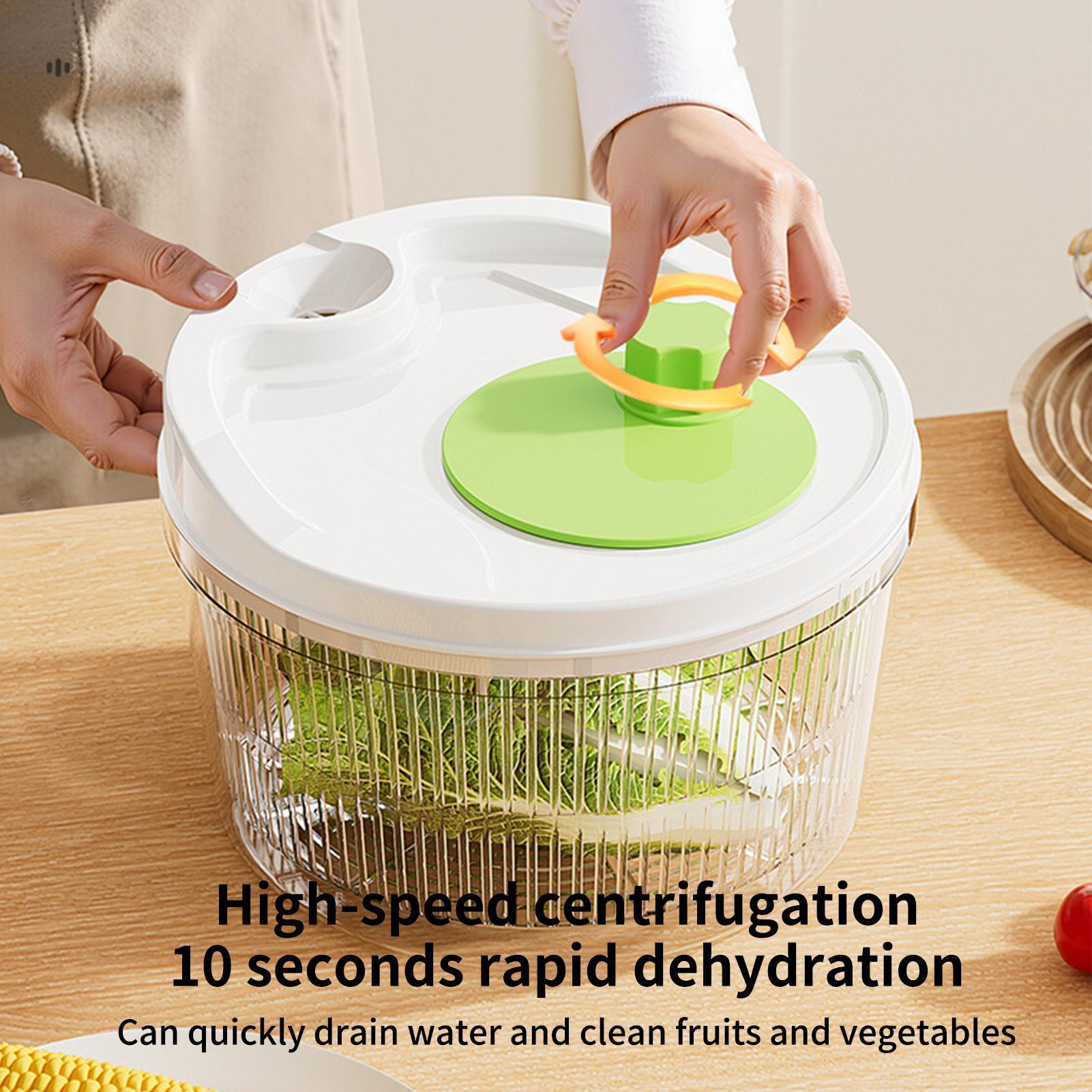 Kitchen Home Gadgets - Gemüse-Dehydrator, Kreativer Manueller Wassersalatschleuder, Obst-Abtropfkorb, Trockner