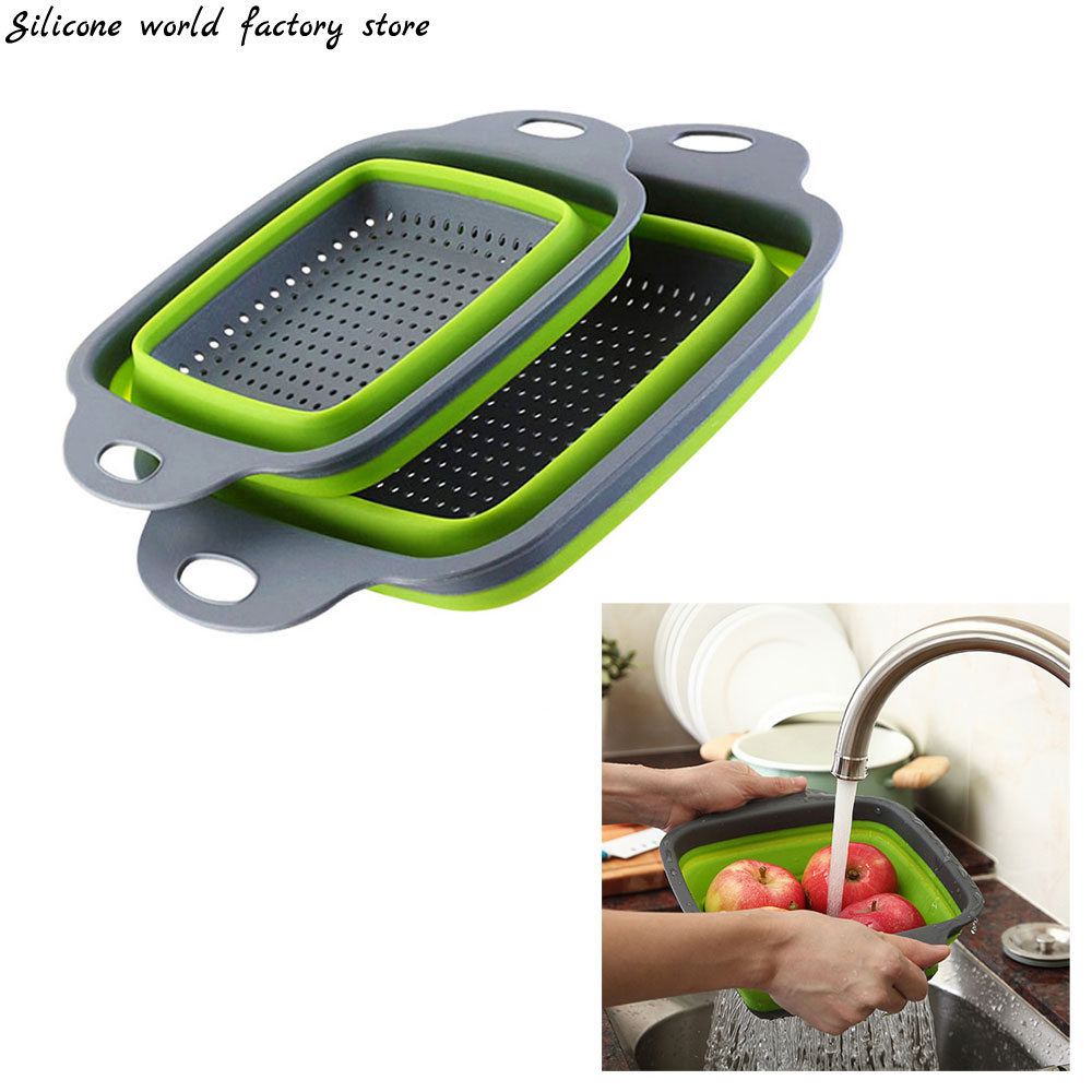 Silicone Steamer Basket - Silicone World Faltbarer Abtropfkorb Obst- und
