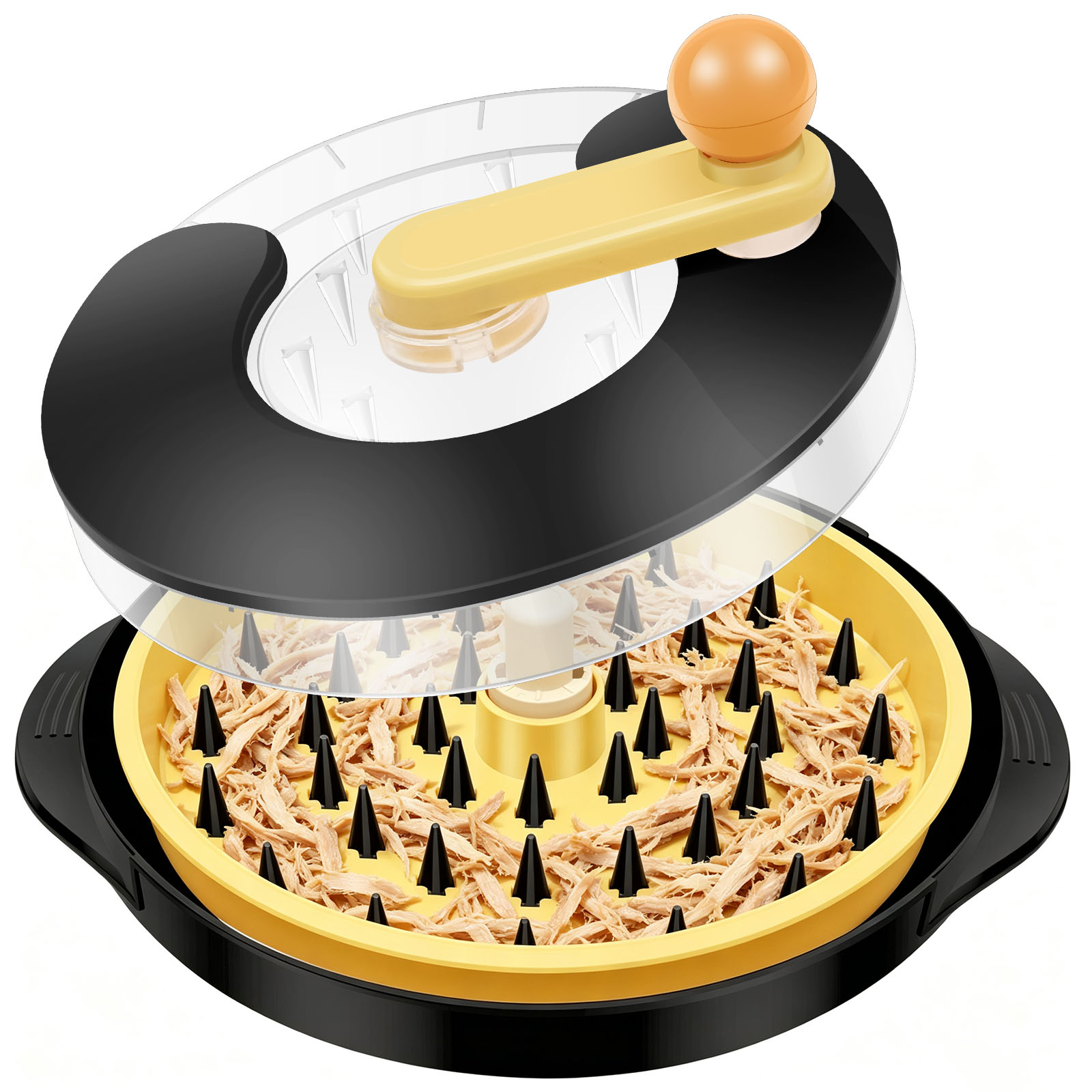 Kitchen Gadgets Built In - Manueller rotierender Hähnchenzerkleinerer mit integrierten Stacheln,