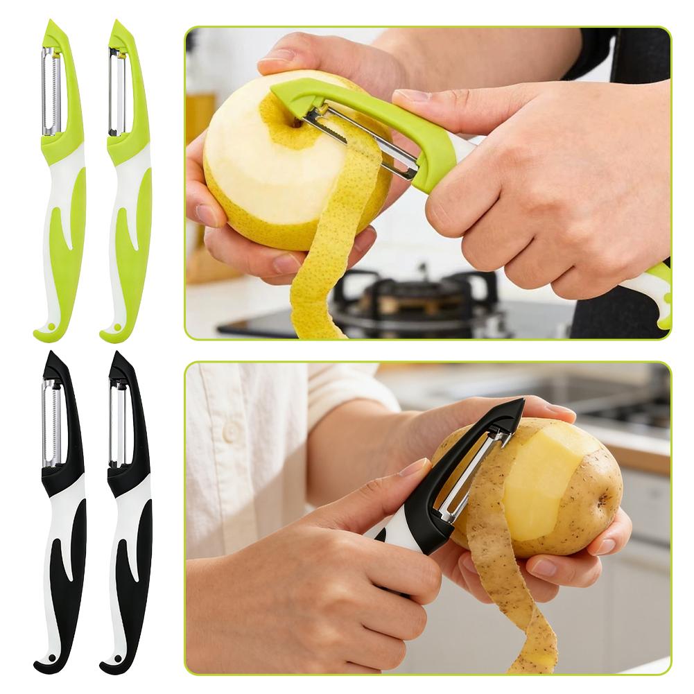 Kitchen Gadgets Vegetable Cutter - Gemüseschneider aus Edelstahl, Schäler, Messer, Karotten-