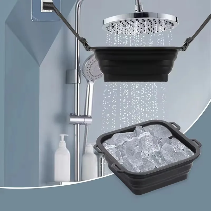Silicone Steamer Basket - Tragbare Lagerbare Eis Bad Silikon Dusche