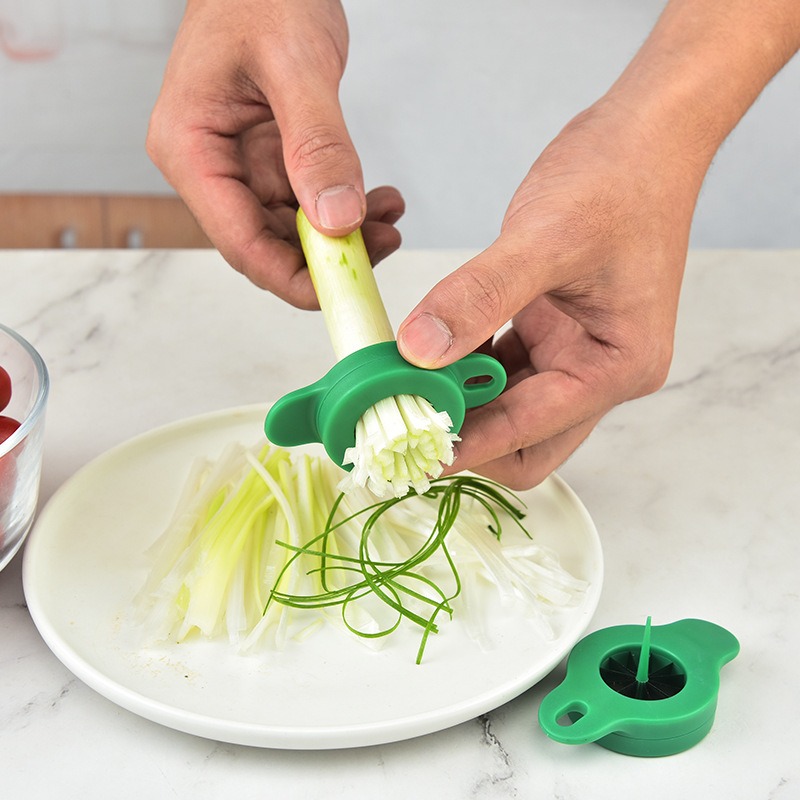 Kitchen Gadgets Wirecutter - Frühlingszwiebel-Schneider aus Edelstahl, Pflaumenblüten-Design, Schnelles Drahtzieh-Werkzeug