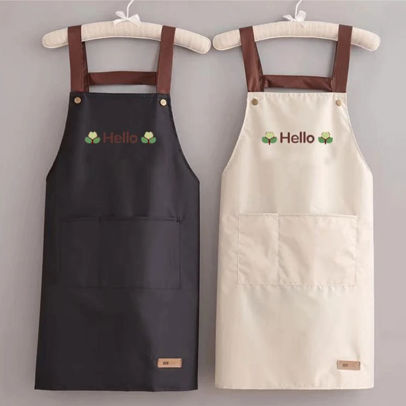 Kitchen Gadgets For Women - Wasserdichte Schürze Ölbeständige Küchenschürzen mit Taschen