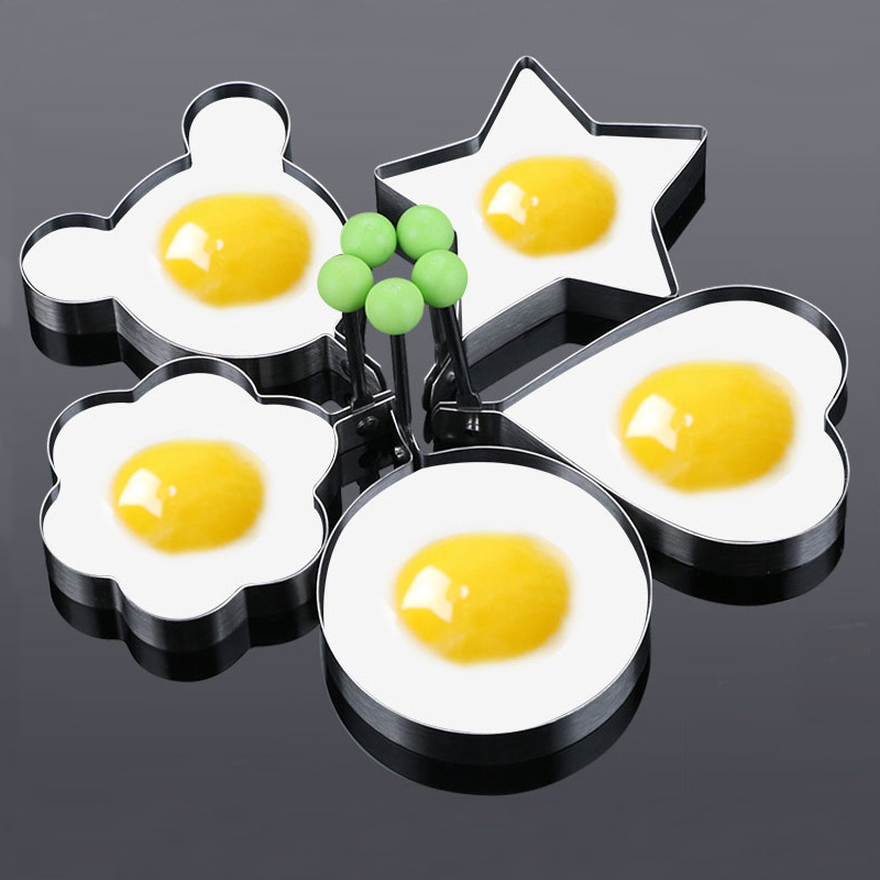 Kitchen Gadget Amazon - 1/5PCS Edelstahl Spiegelei Pfannkuchen Shaper Omelett