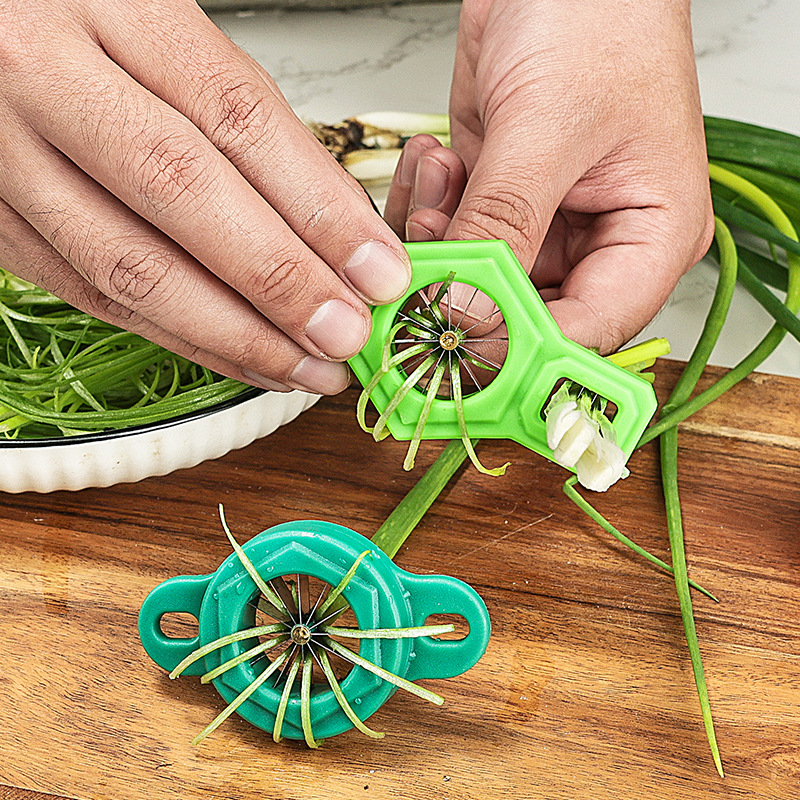 Kitchen Gadgets Wirecutter - 1 Stück Frühlingszwiebel-Schneider, Draht-Zwiebelschneider, Küchen-Gemüseschneider für