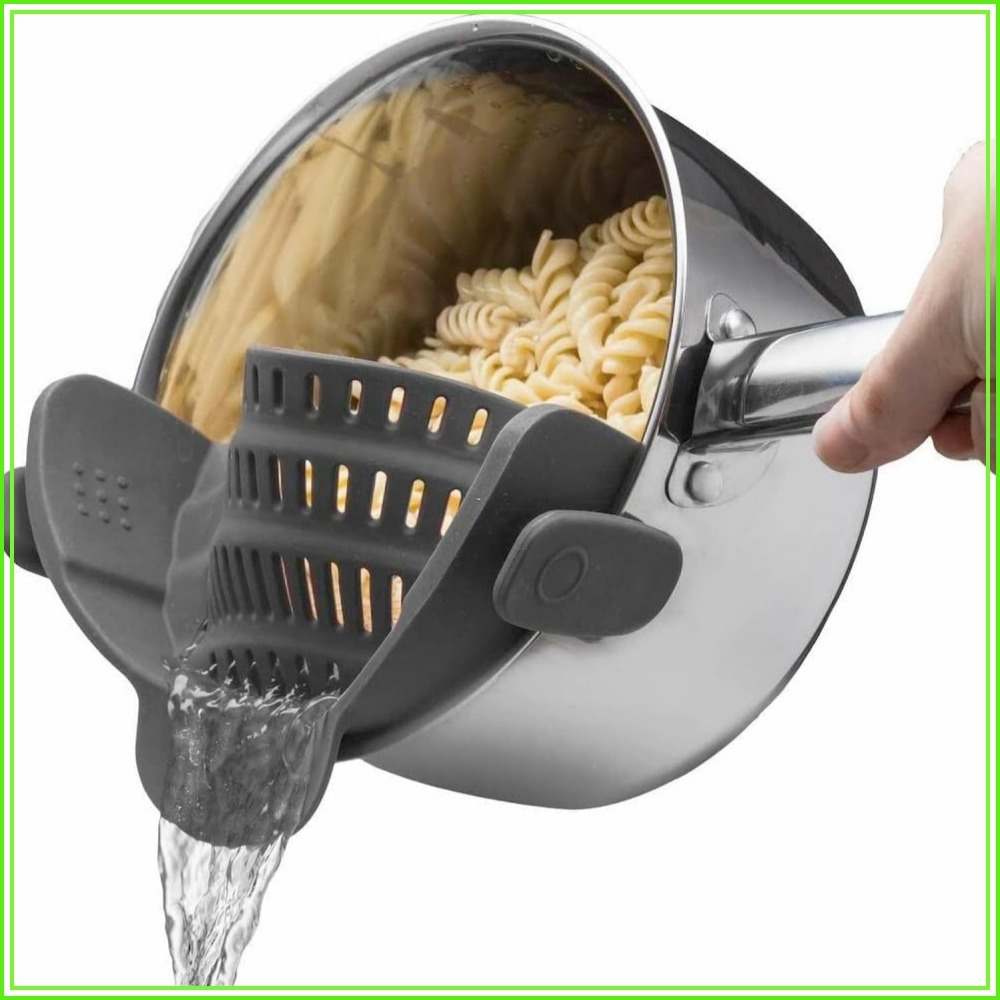 Kitchen Gadgets Images - Aufsteckbares Silikon-Nudelsieb für Töpfe & Pfannen