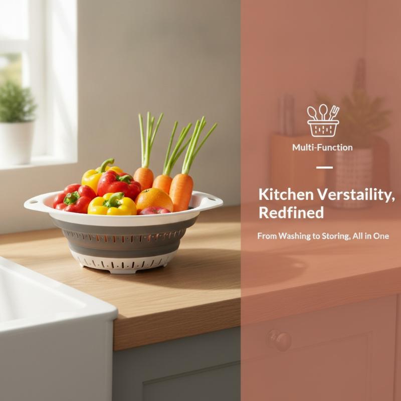 Silicone Steamer Basket - Langlebiger Silikon-Faltabtropfkorb, faltbare Obst- und Gemüsewaschschüssel