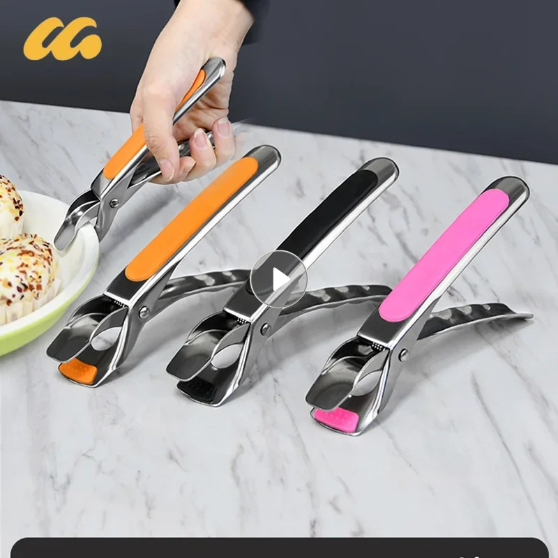 Kitchen Gadgets And Utensils - Küchen-Verbrühungsschutz-Griffzange aus Edelstahl für Teller, Schüsseln,