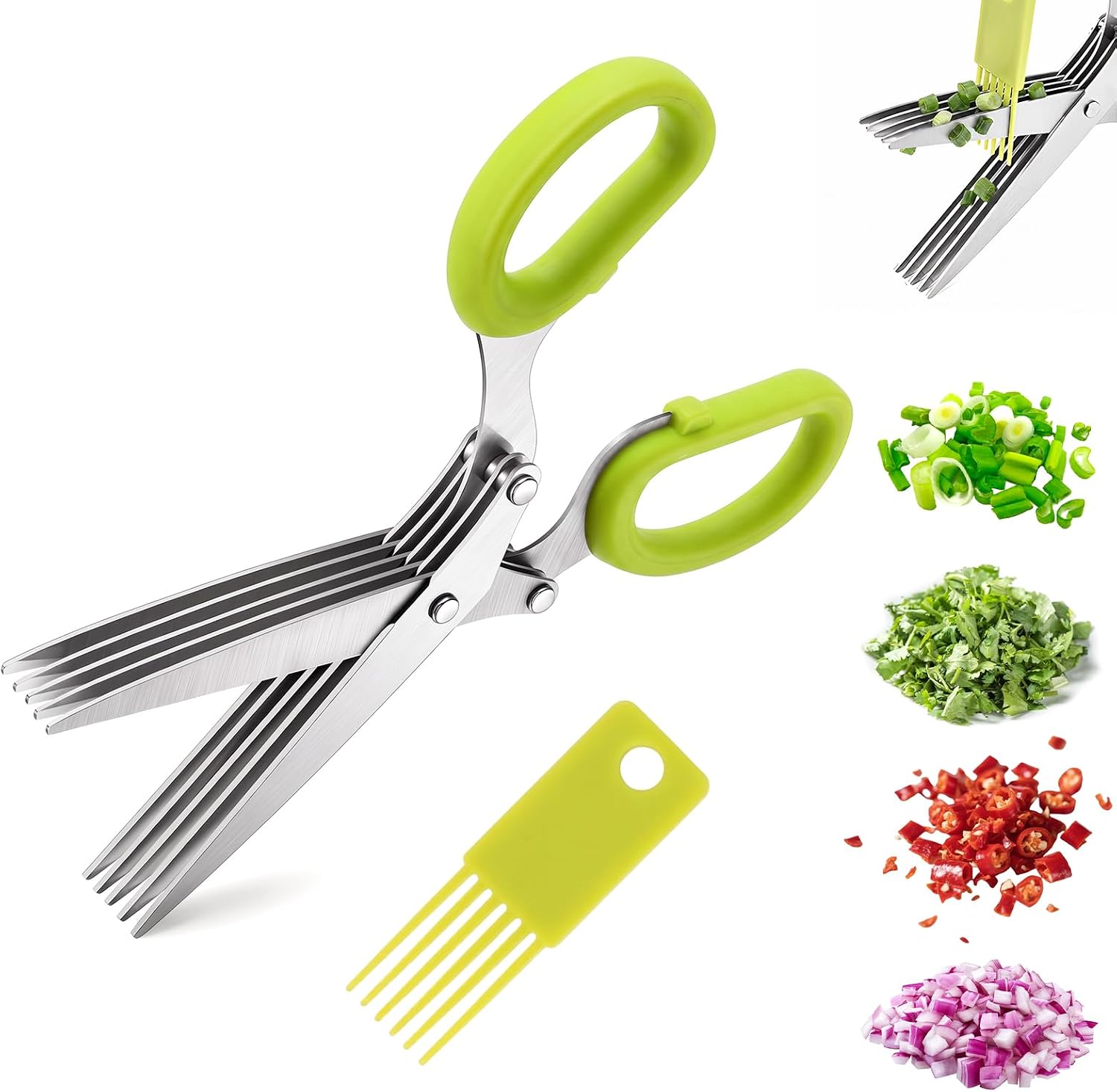 Herb Scissors 5 Blade - 2027 Neue Kräuterschere mit 5 Verstärkten