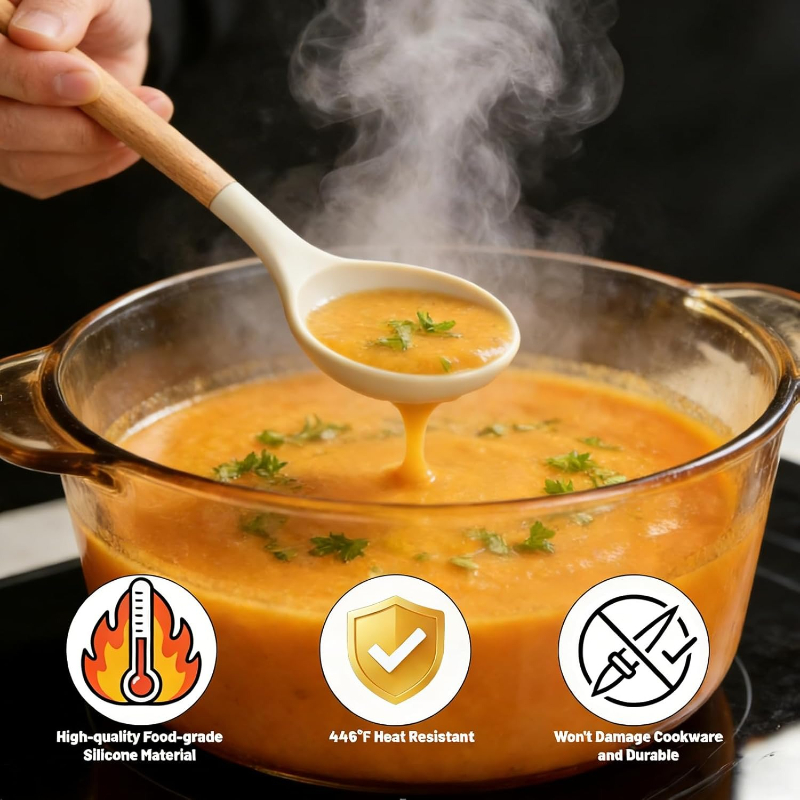 Holzgriff Silikon Küchenutensi – Kitchen Gadgets And Utensils Bewertung und Preis