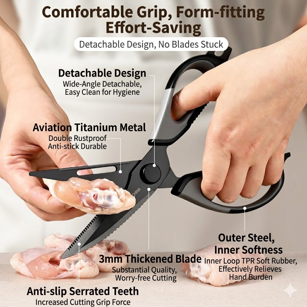 Küchenschere aus Titan, Hähnch – Kitchen Handy Gadgets Bewertung und Preis