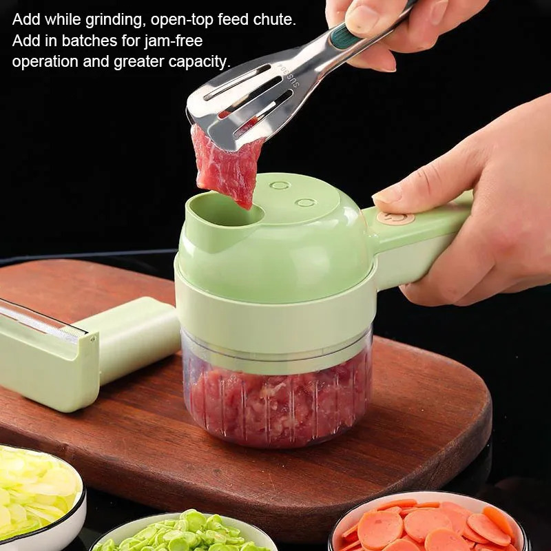 4-in-1 Elektrischer Gemüseschn – Kitchen Handy Gadgets Bewertung und Preis