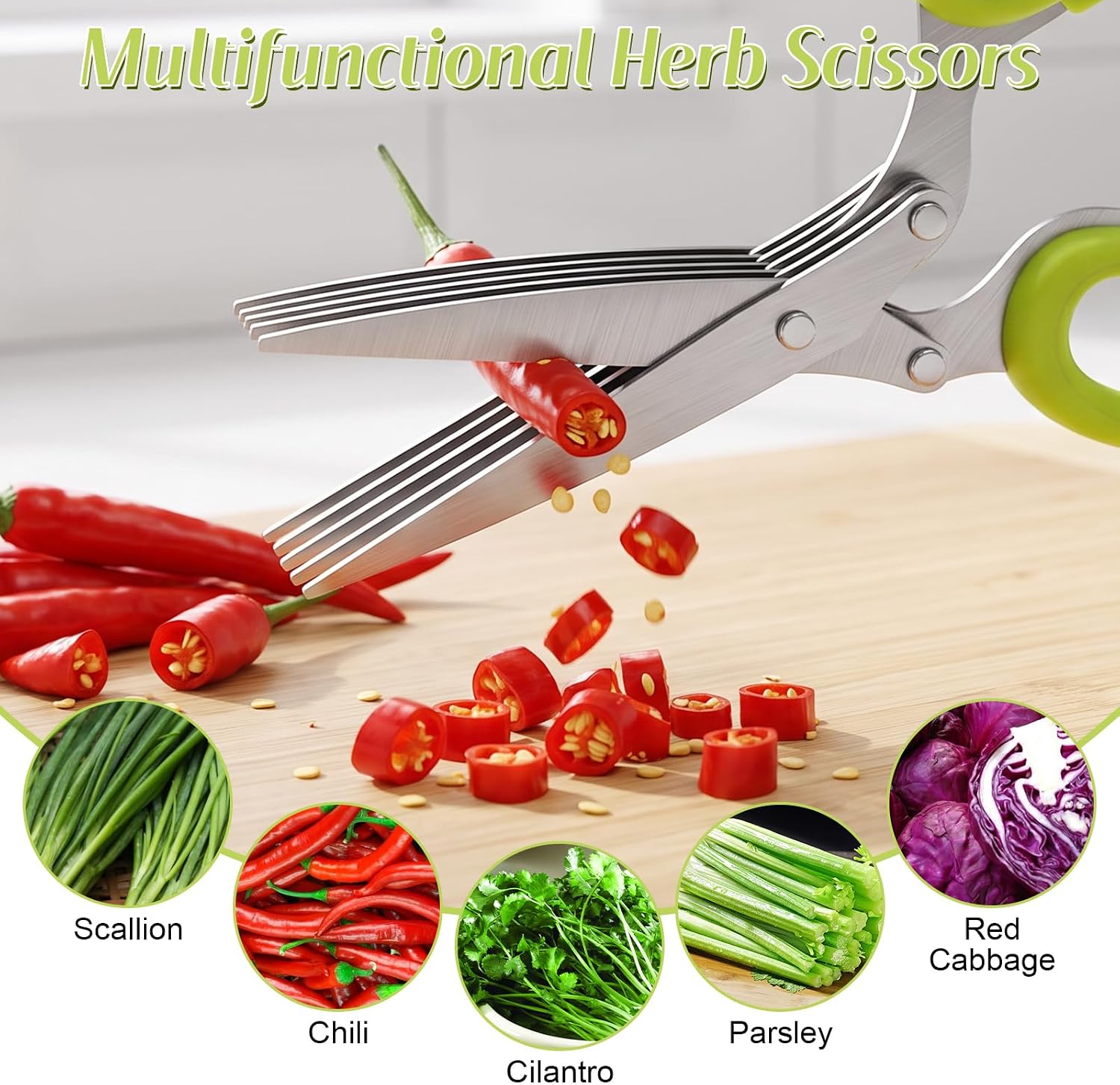 2027 Neue Kräuterschere mit 5  – Herb Scissors 5 Blade Bewertung und Preis